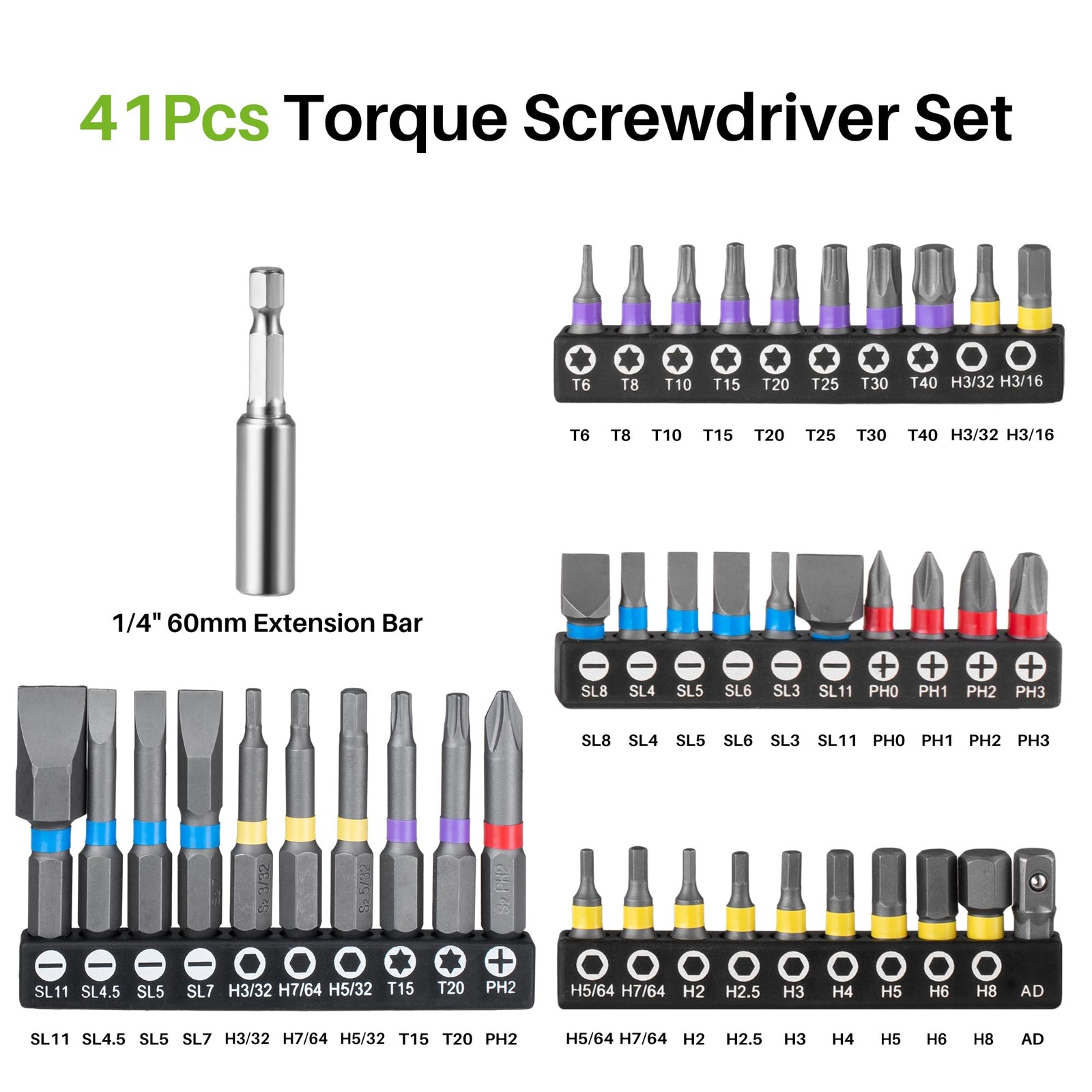 43Pcs Torque Screwdriver, 10-80In-lb Wrench Driver Set, 1/4" Drive Inch Pound... gallery
