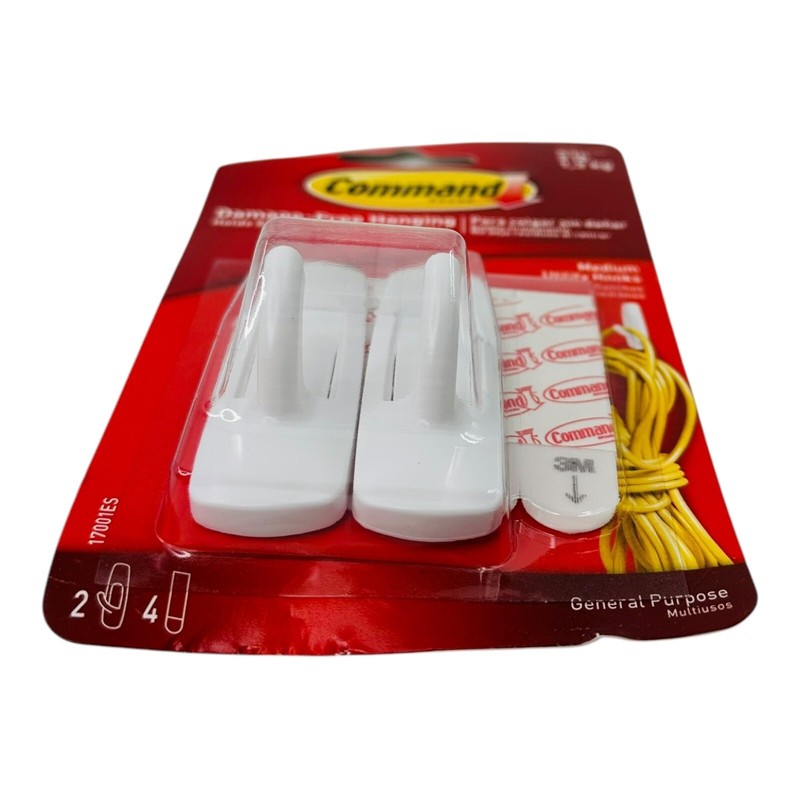 4 Hooks Command Medium Utility Hooks White General Purpose Hooks & Strips gallery