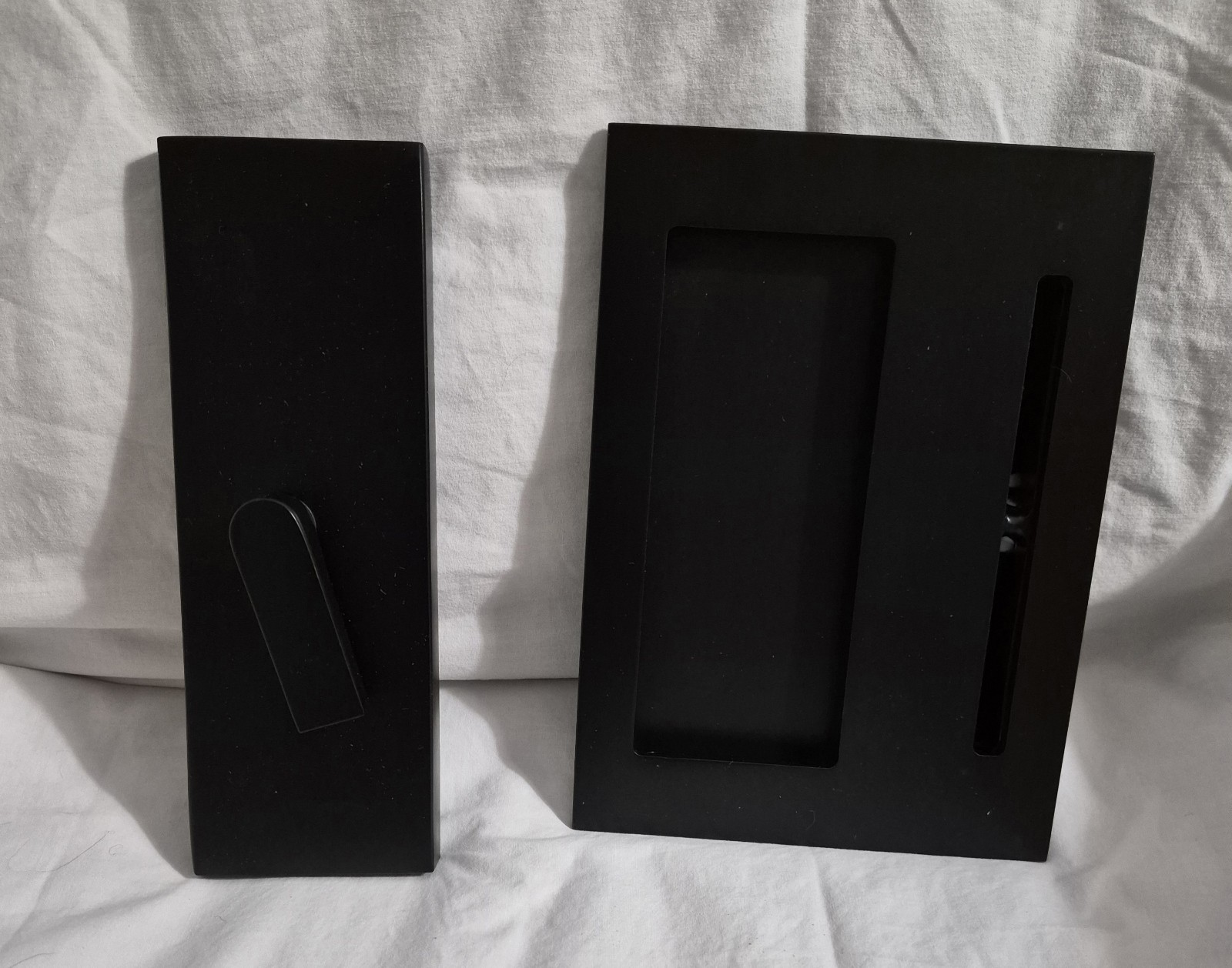 Emtek 222202 Black Barn Door Modern Surface Jamb Mounted Privacy Lock, gallery