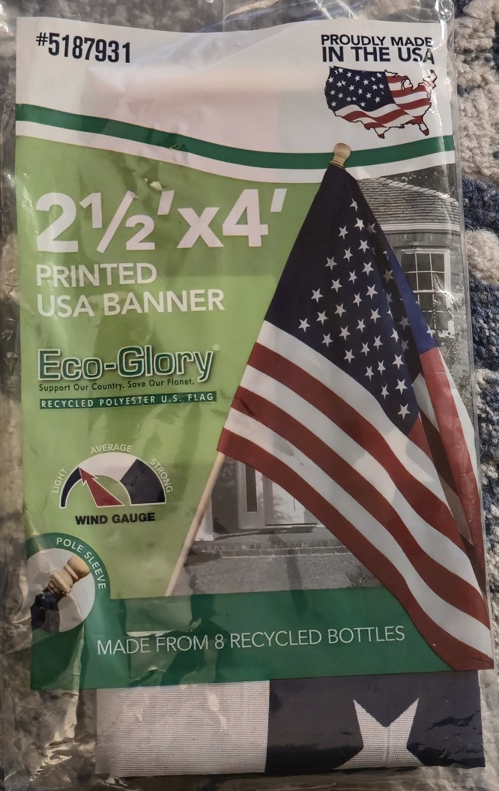 Valley Forge 2-1/2' x 4' Printed American flag -Eco-Glory/Polyester- #5187931 gallery