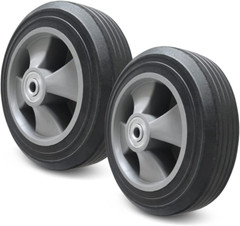 8 Inch Hand Truck Wheels, 2PCS Solid Flat Free Tires Replacement for Ha