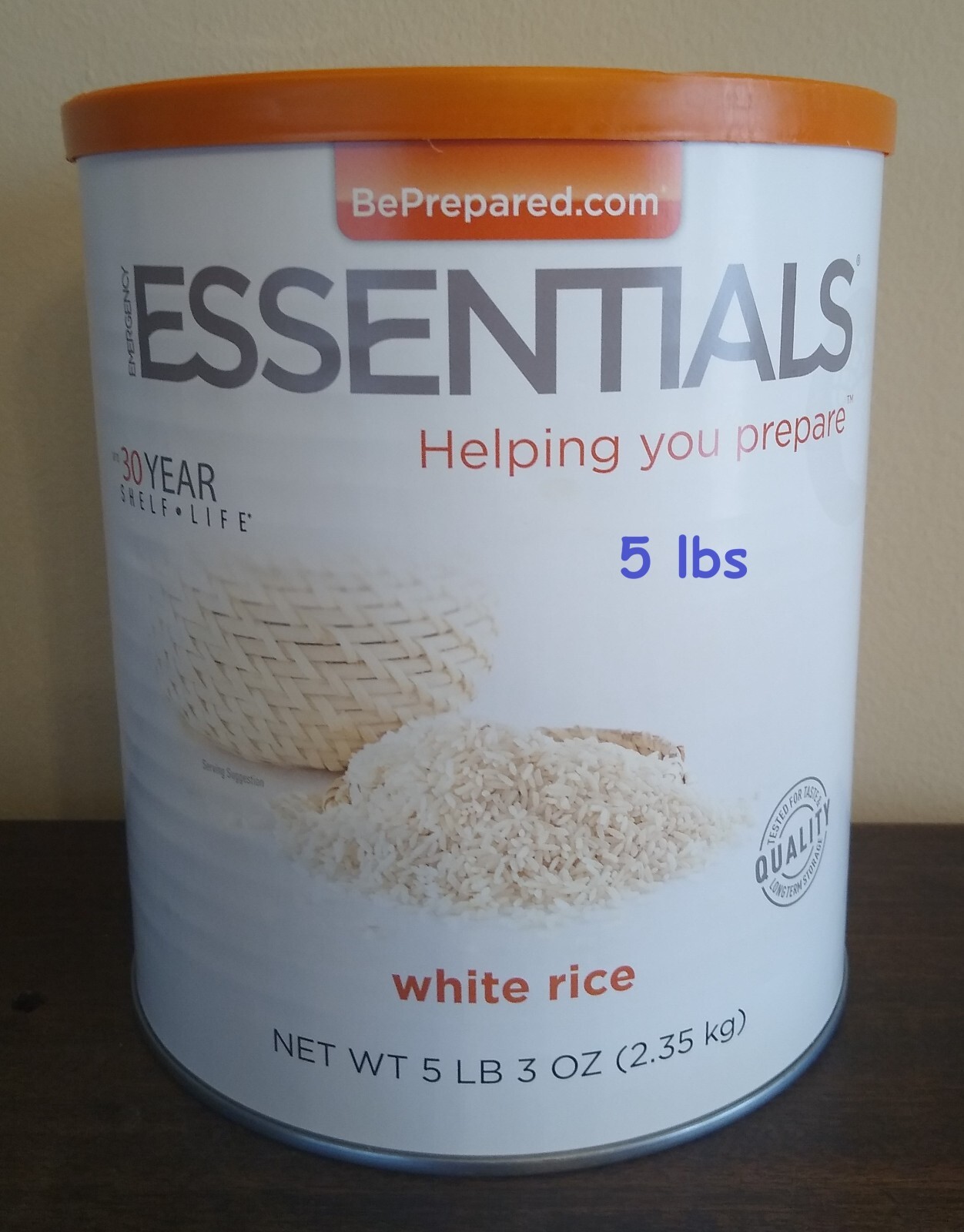 White Rice 5 lb 3 oz BePrepared Emergency Essentials Exp 2052 Prepper gallery