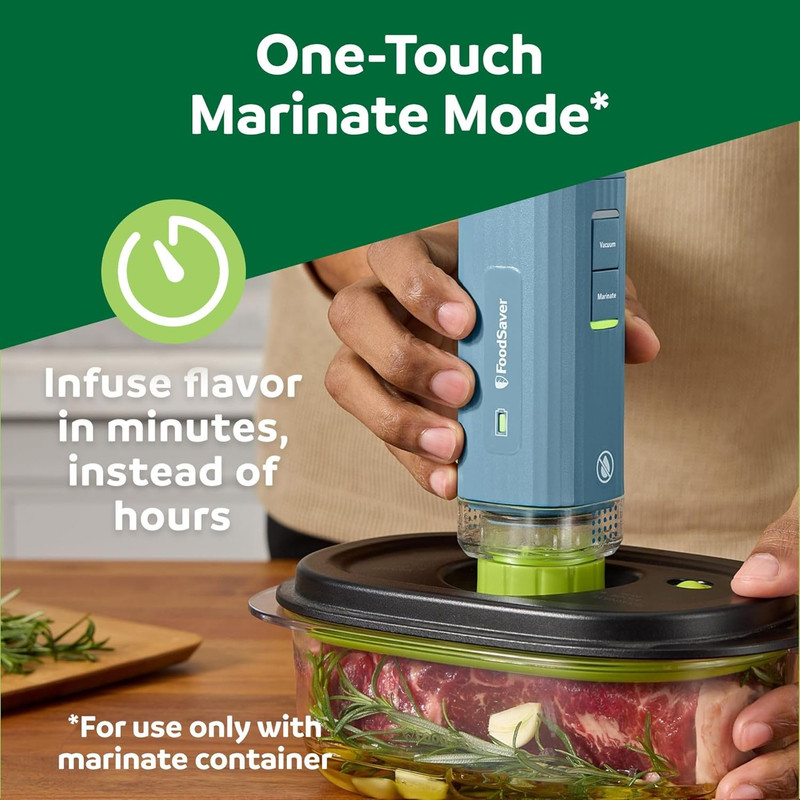 Mini Handheld Vacuum Sealer Machine with Marinate Setting & Charging Dock, Cordl gallery