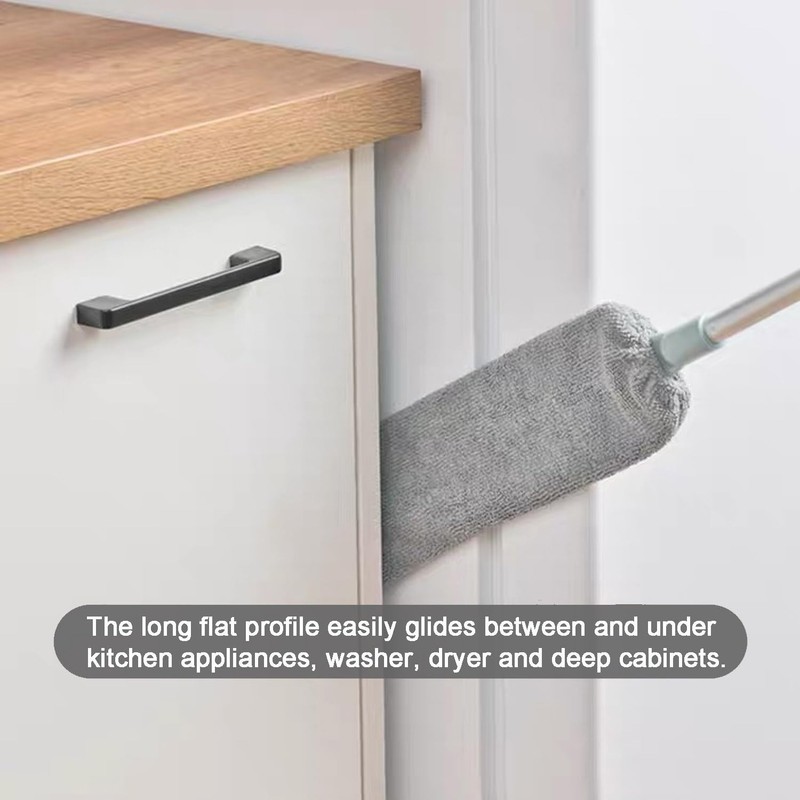 Dust Brush Under Appliance Microfiber Duster with Extension Pole (40 to 55 in... gallery