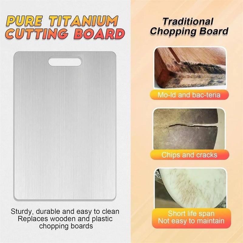 Titanium Cutting Board 100% Pure Non-Stick Double-Sided 11x15.5" in for Kitchen gallery