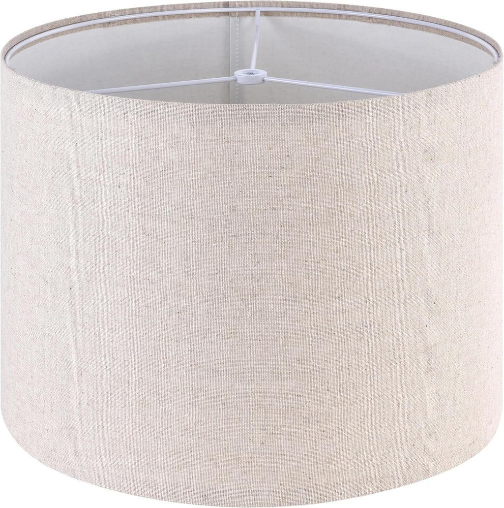 Beige Medium Drum Lamp Shade 13x13x10" Oatmeal Linen Replacement Rustic