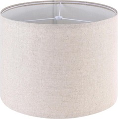Beige Medium Drum Lamp Shade 13x13x10″ Oatmeal Linen Replacement Rustic