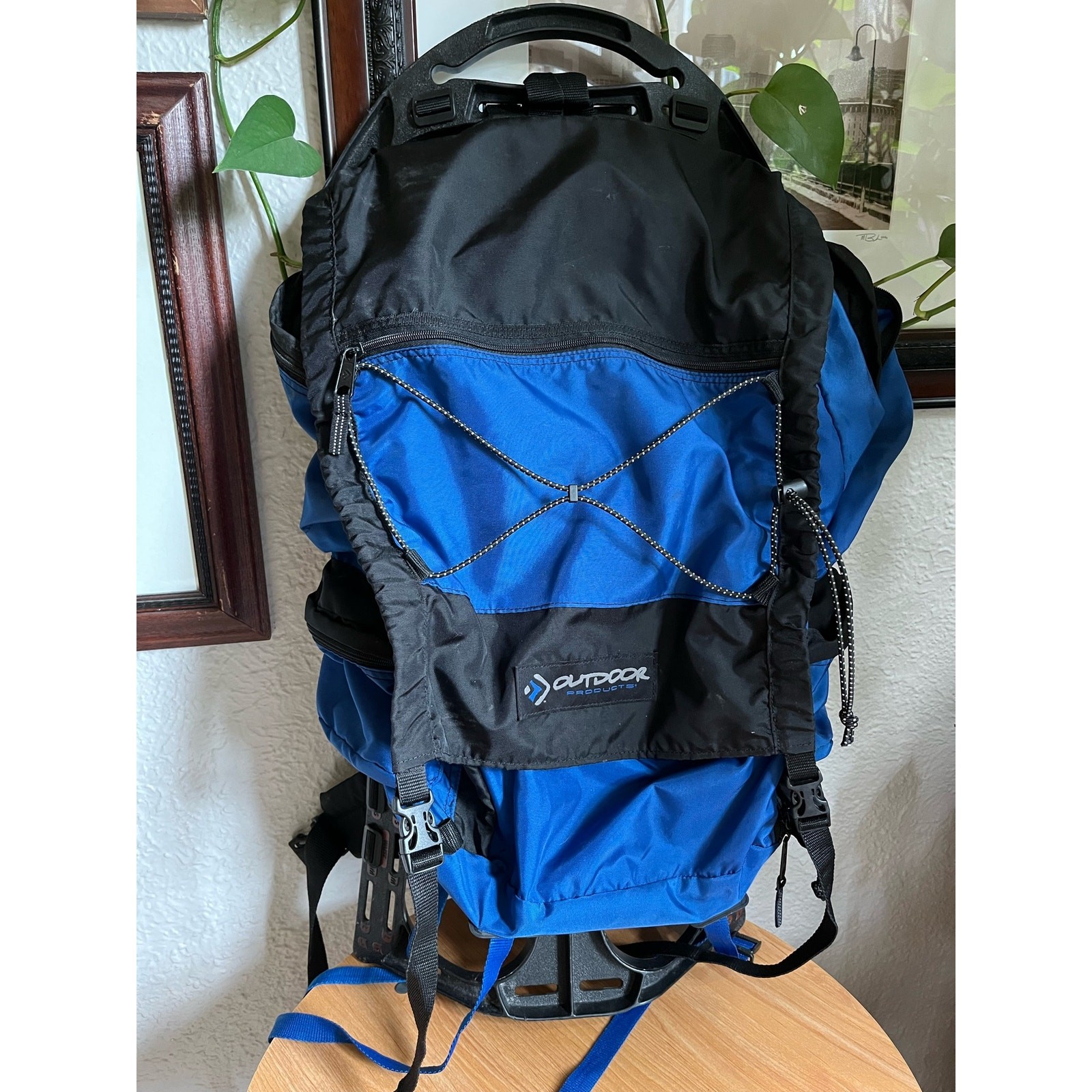 Outdoor Products Blue Outer Frame Hiking Pack