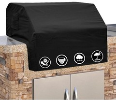Built-in BBQ Grill Cover PVC-Coated Polyester Elastic Hem Snug Fit 36x24x24