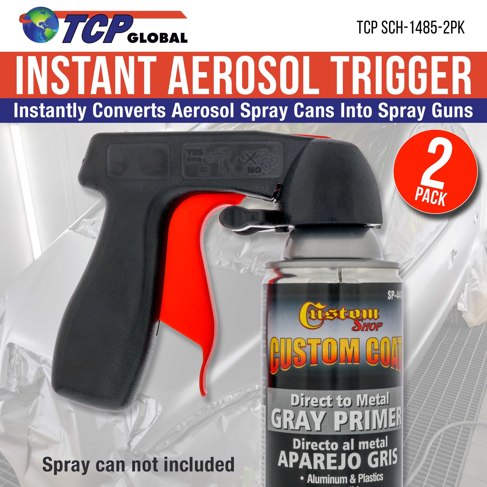 TCP Global Instant Aerosol Trigger - 2 Pack - Ergonomic Design, Universal Fit gallery