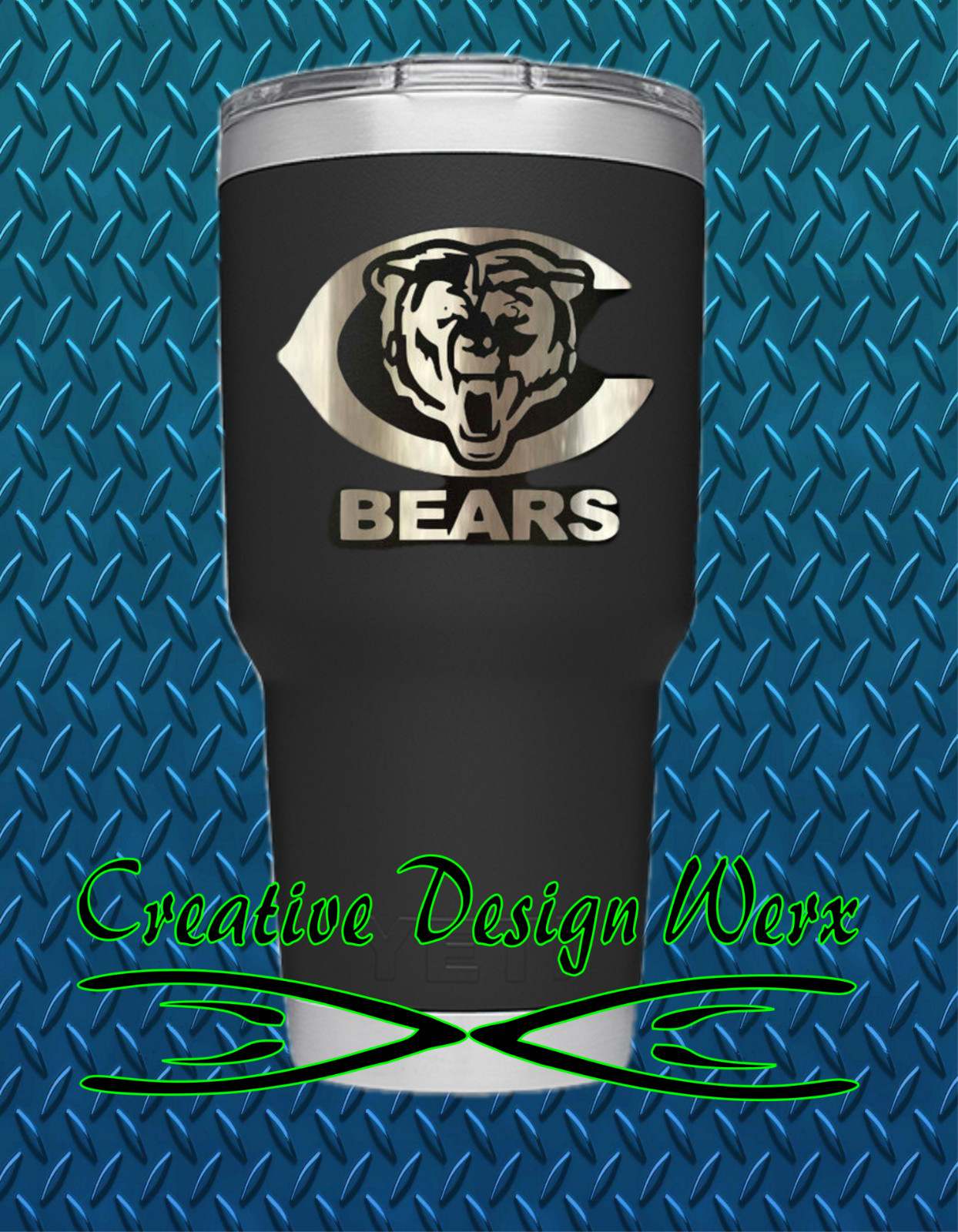 Chicago Bears YETI Laser Engraved 20 or 30 oz Tumbler Colster Koozie gallery