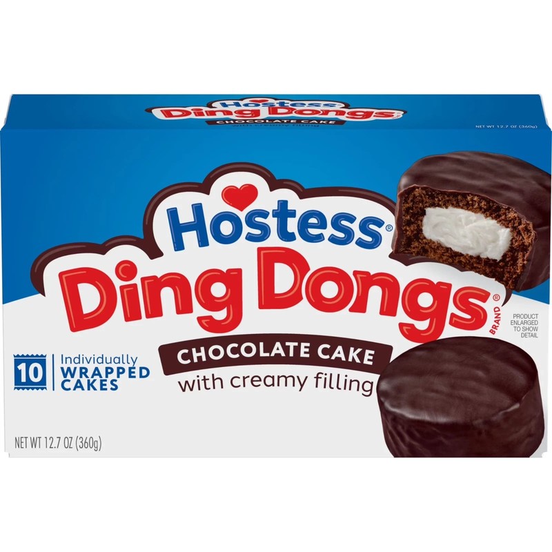 Hostess Ding Dongs Snack Cakes, Chocolate Flavor, 12.7 oz Box (10 Count) gallery