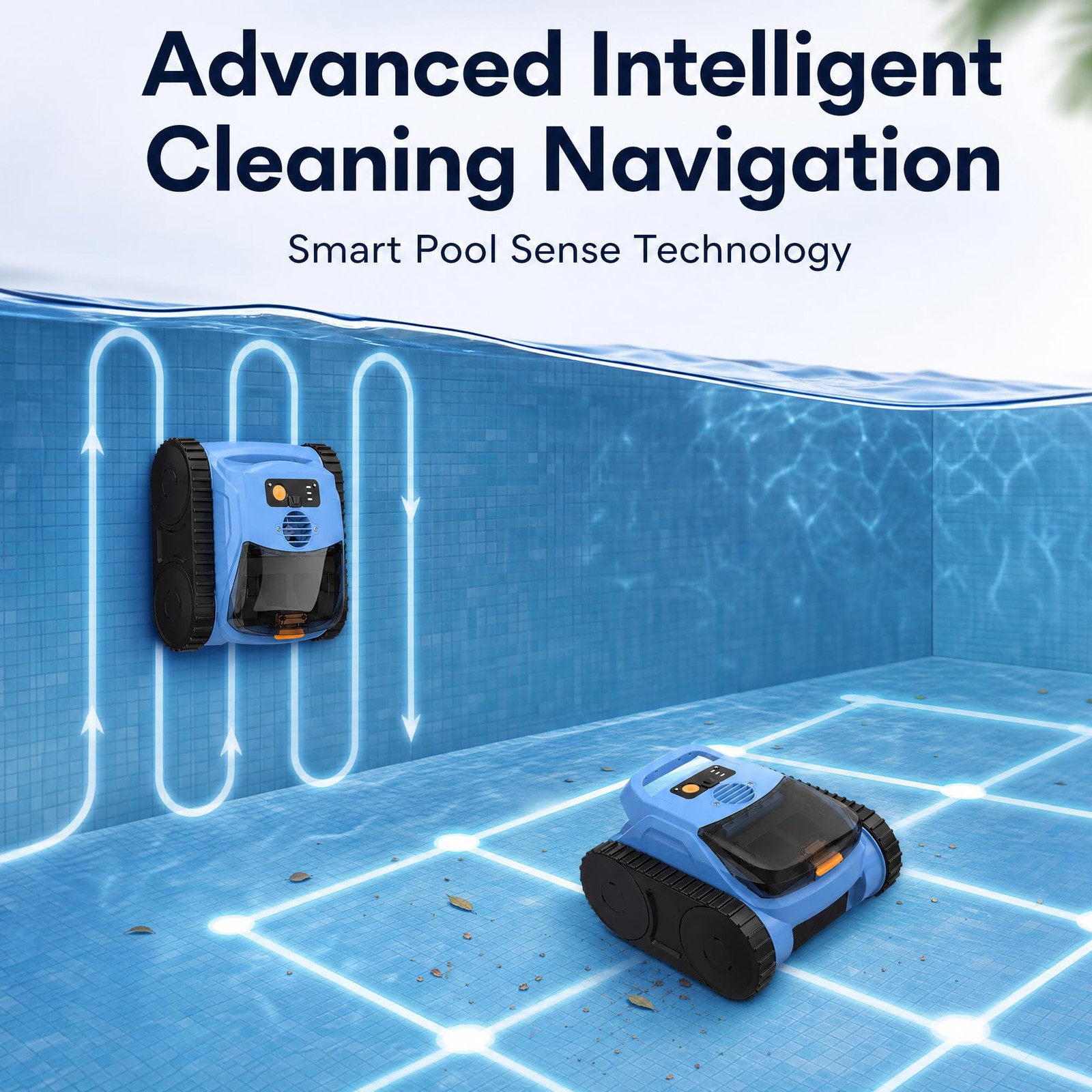 Cleaner Robotic Pool Automatic Vacuum Wall Climbing SAT20 PRO Cordless Zyerch gallery