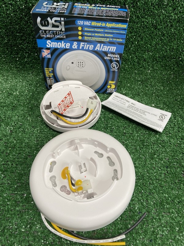 Smoke & Fire Wired-In Applications, Alarm Model USI-1204, Never Used! gallery
