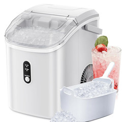 Portable Countertop Ice Maker – Soft Chewable Pellet Ice, Self-Cleaning, 34Lbs/D