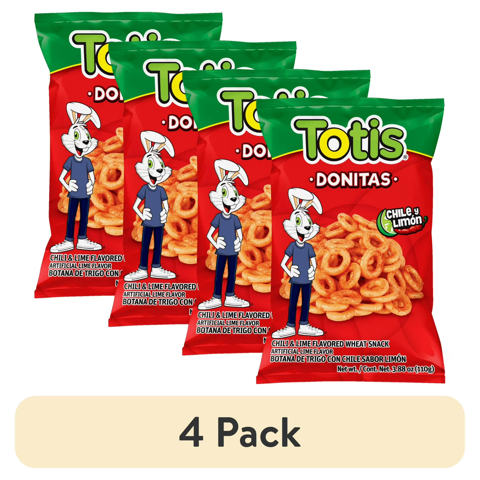 (4 pack) Totis Donitas Chili Lime Wheat Chips, 3.88 oz.. gallery