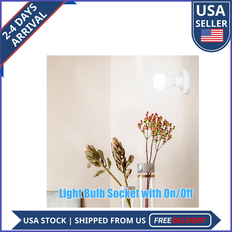 E26 E27 Light Socket Cord 9.84FT Hanging Lamp Holder with On Off Switch gallery