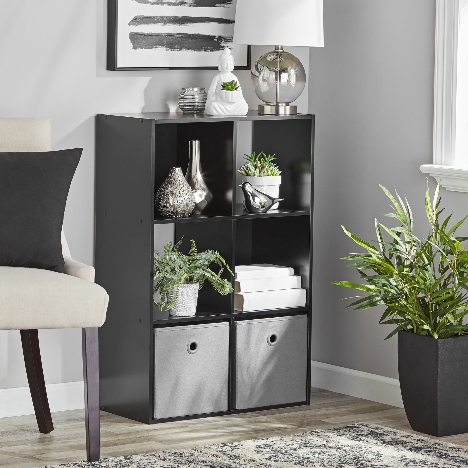 6 Cube Storage Organizer, Black gallery