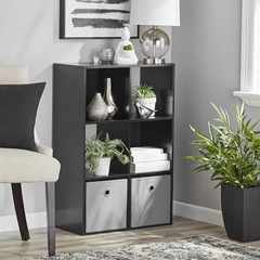 6 Cube Storage Organizer, Black