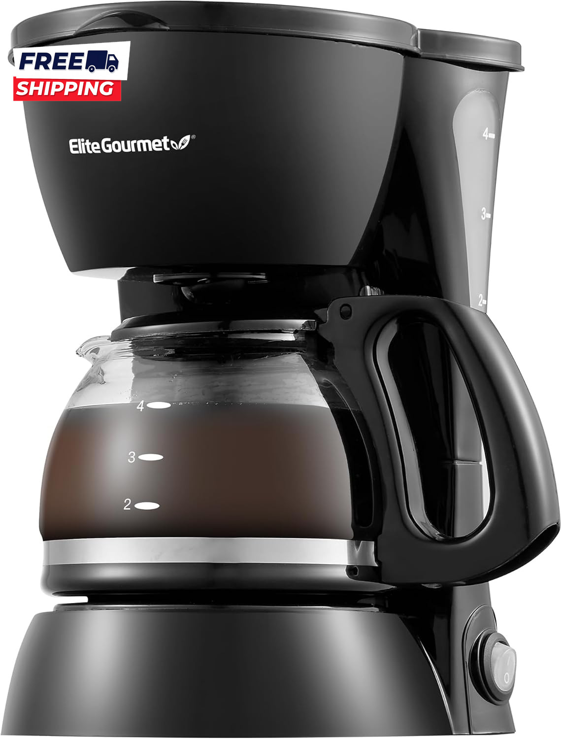 EHC4128 Automatic 4-Cup Brew & Drip Coffee Maker with Pause N Serve, Glass Caraf gallery