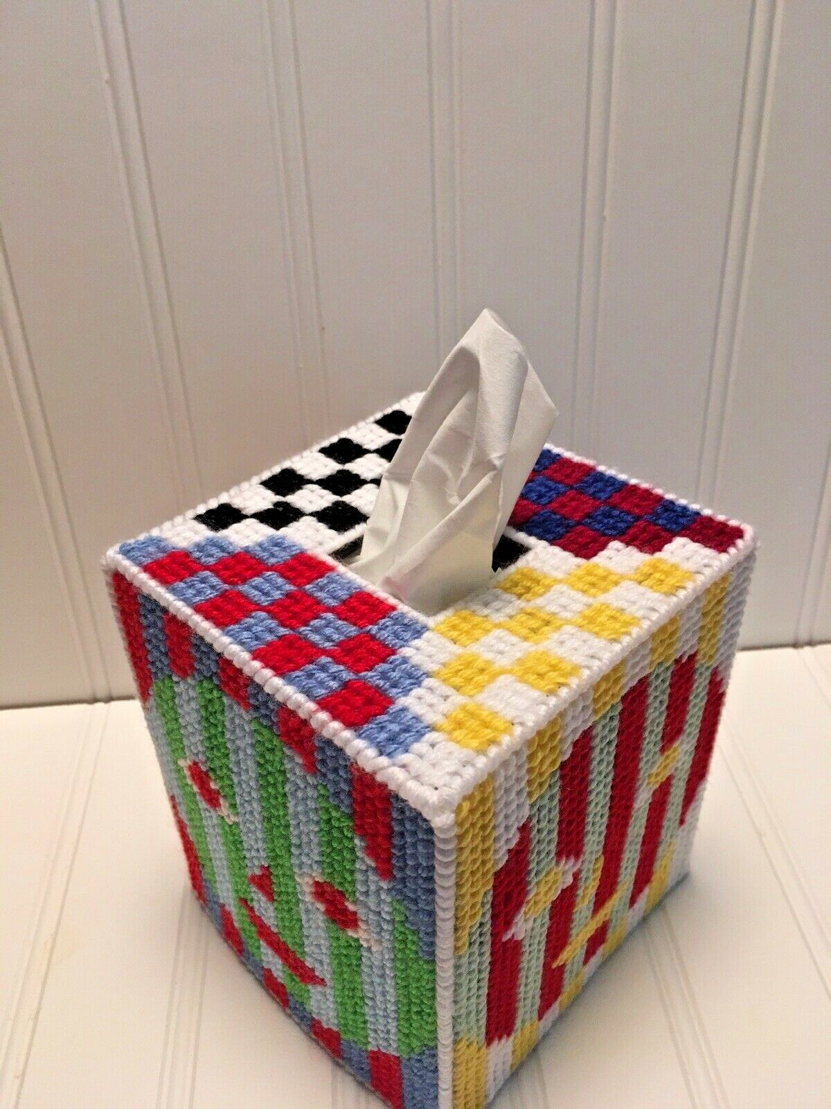 Artful Faces TIssue Cover Multicolor Dusen Inspired Phyllis Square Boutique Size gallery