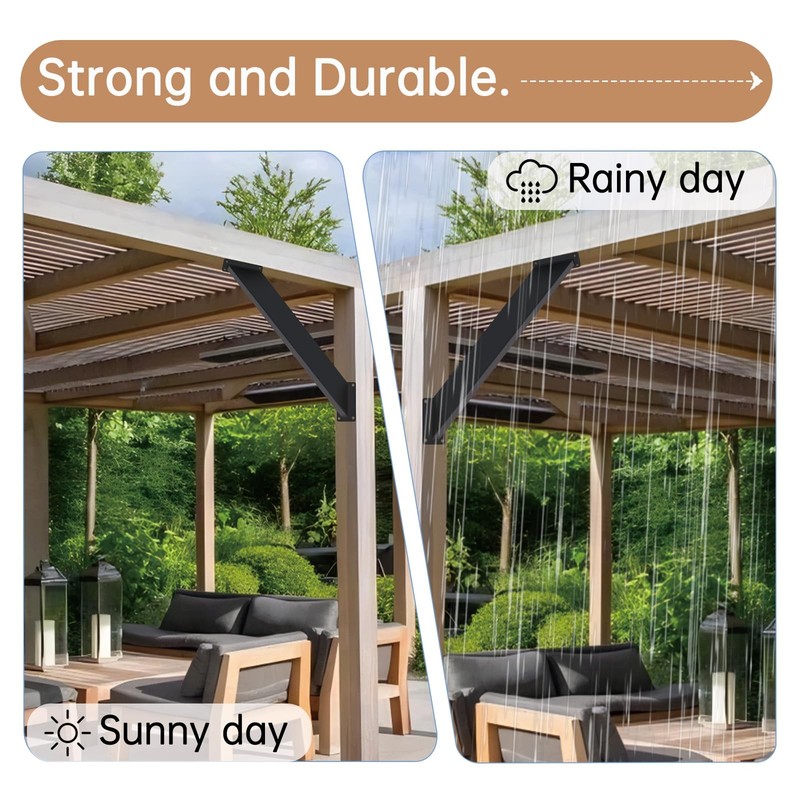 4 PCS 45 Degree Angle Support Bracket Pergola Kit Connectors For 4x4 Inch gallery