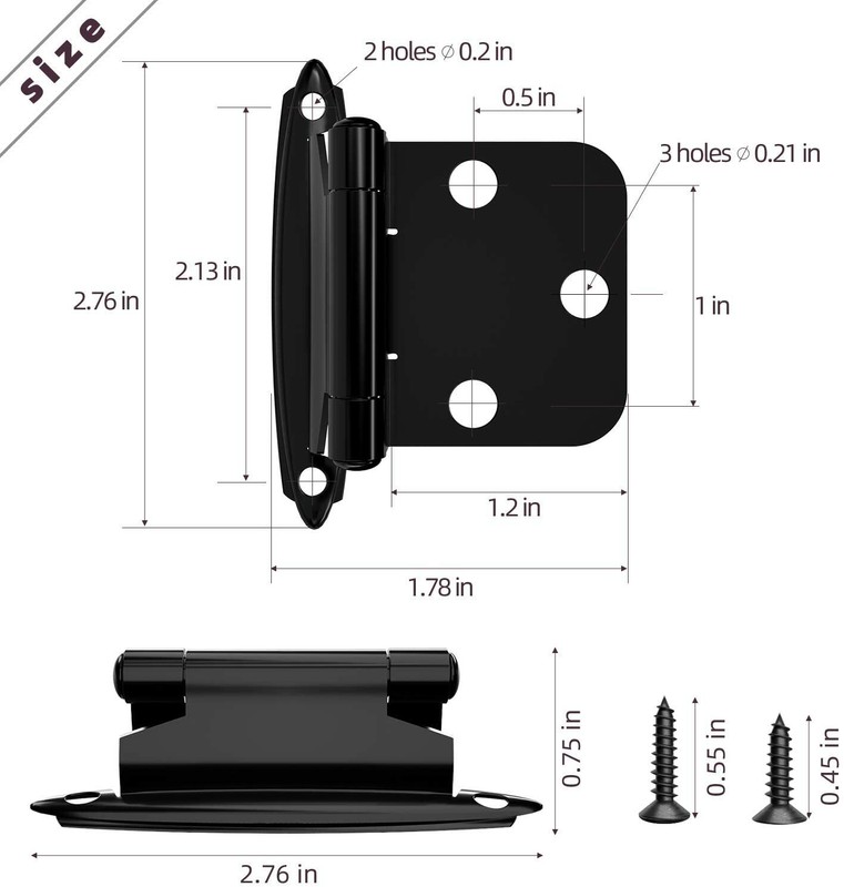 Kitchen Cabinet Hinges Overlay Self Closing Face Mount Cupboard Door Hinge Lot gallery
