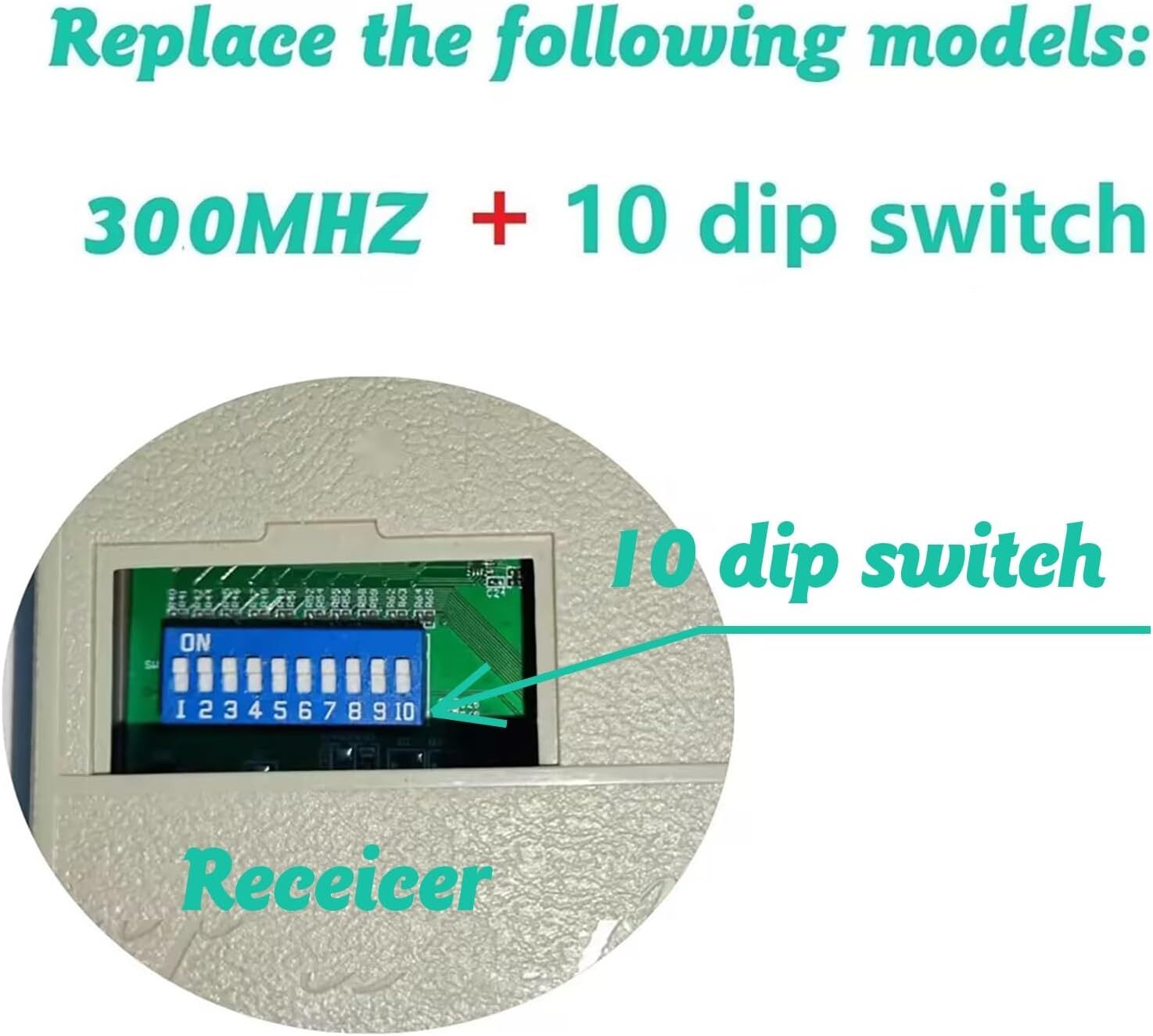 2 Pack for Linear 3089 Garage Door Opener Remote 308911 MCS308911 10 dip 300mhz gallery
