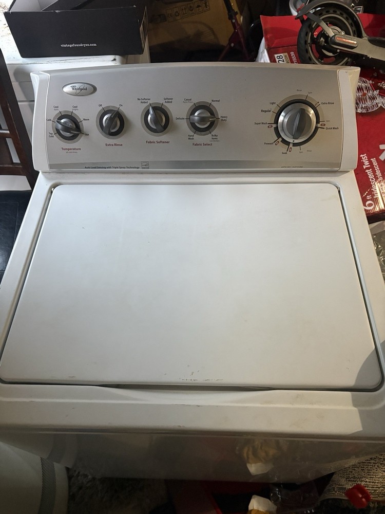 Whirlpool Top-Loading Agitator Washing Machine, White, Electric Freestanding