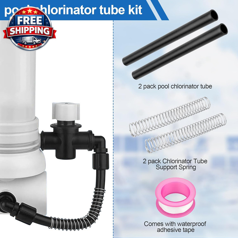 Pool Chlorinator PVC Flexible Tubes with Support Spring - for Rainbow 320, 322 C gallery