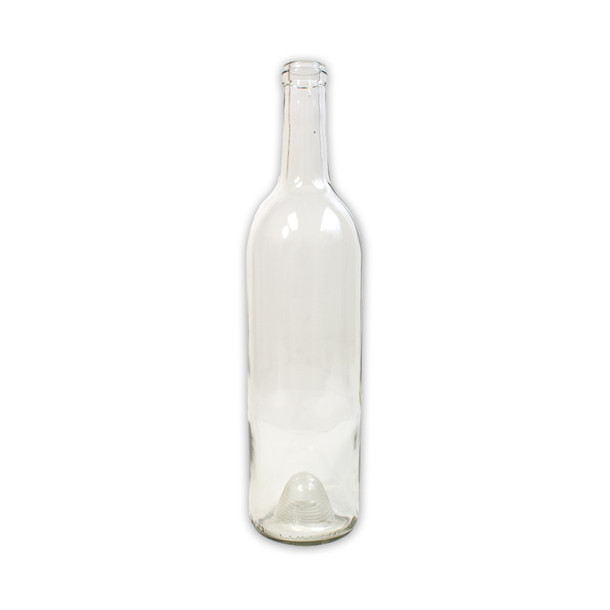 LD Carlson 750mL Clear Bordeaux Punted Bottles 12/Case gallery