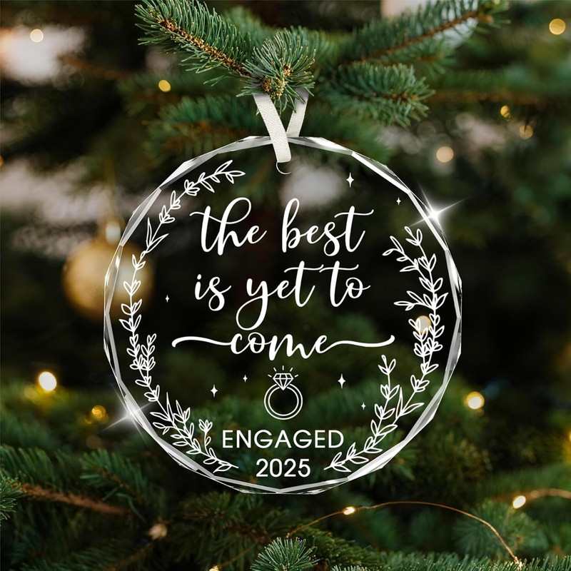 Engagement Gift for Couples 2025, Just Engaged Ornament, the Best Is yet to Come gallery