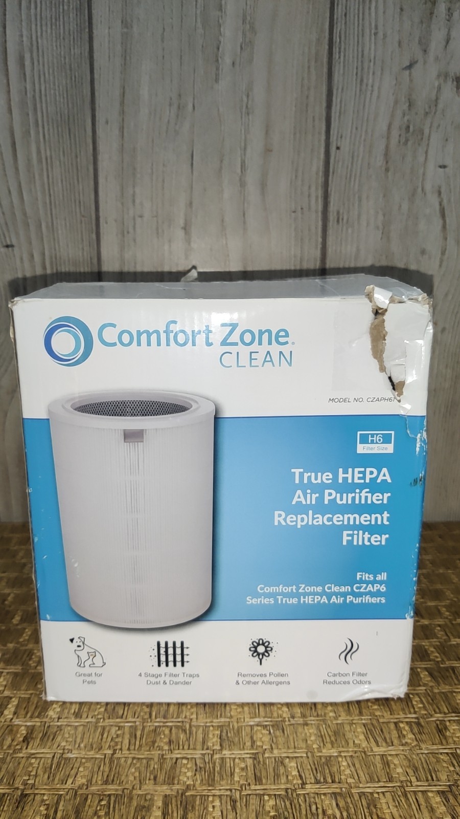 Comfort Zone H6 True HEPA Replacement Filter – Fits CZAP6 Air Purifier – New gallery