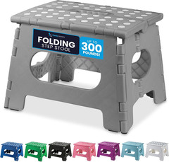 Folding Lightweight Step Stool – Sturdy Enough to Support Adults – Opens Easy wi