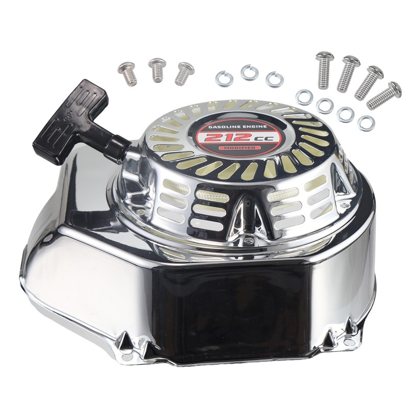 Silver Pull Start Recoil Starter w/Cover For Predator 212 Honda GX160 GX200 gallery