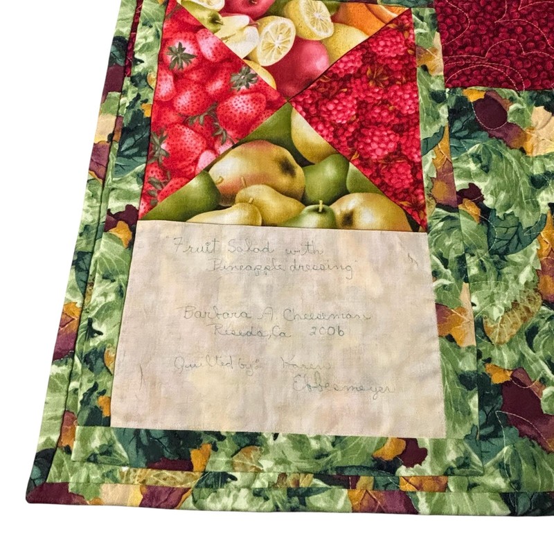Handmade Patchwork Quilt Throw 2006 Fruit Salad Star Pattern Barbara Cheeseman gallery