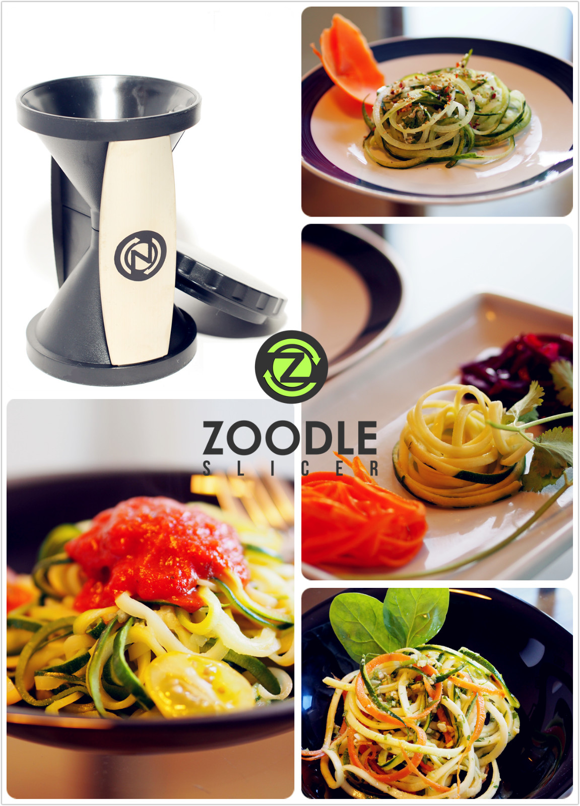 The Original Zoodle Slicer -Vegetable Spiral Slicer w BONUS Peeler! US SELLER!! gallery
