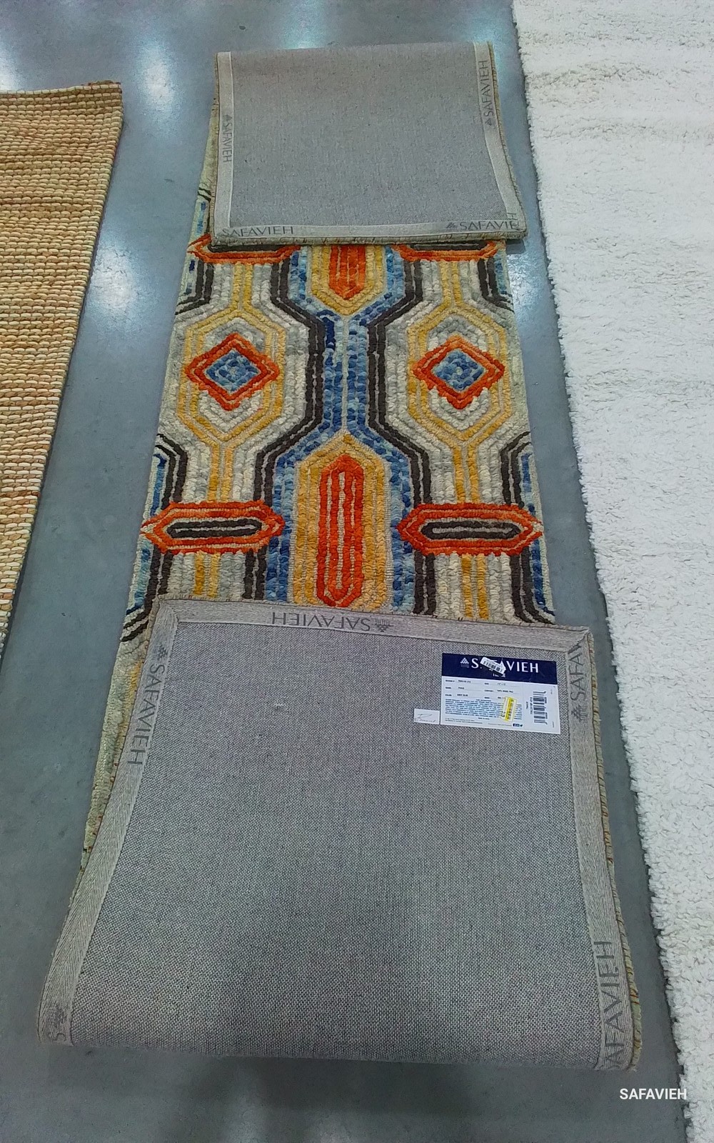 GREY / BLUE 2'-3" x 12'-0" Back Stain Rug, Reduced Price 1172797345 TRC515F-212 gallery