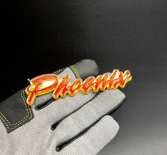 1PC PHOENIX Custom Text 3D Acrylic Car Emblem Badge Multicolor Fender Decal