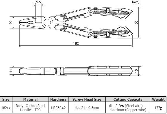 VAMPLIERS vPLUS™ 7″ Stripped Screw Extractor Combination Pliers Made in Japan gallery