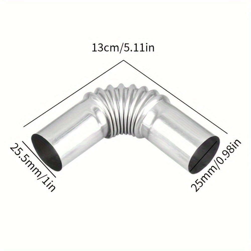 Stainless Steel 13cm Exhaust Connector Elbow Tube for Seamless Integration gallery