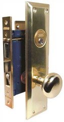 MARKS ENTRY METRO MORTISE 91A LOCK SE1 2-1/2 IN. BS BRASS