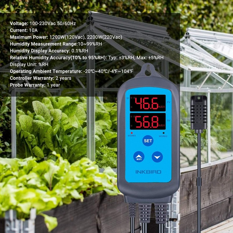 Inkbird Temperature Humidity Controller WiFi 2.4G Thermostat Outlets Humidistat gallery