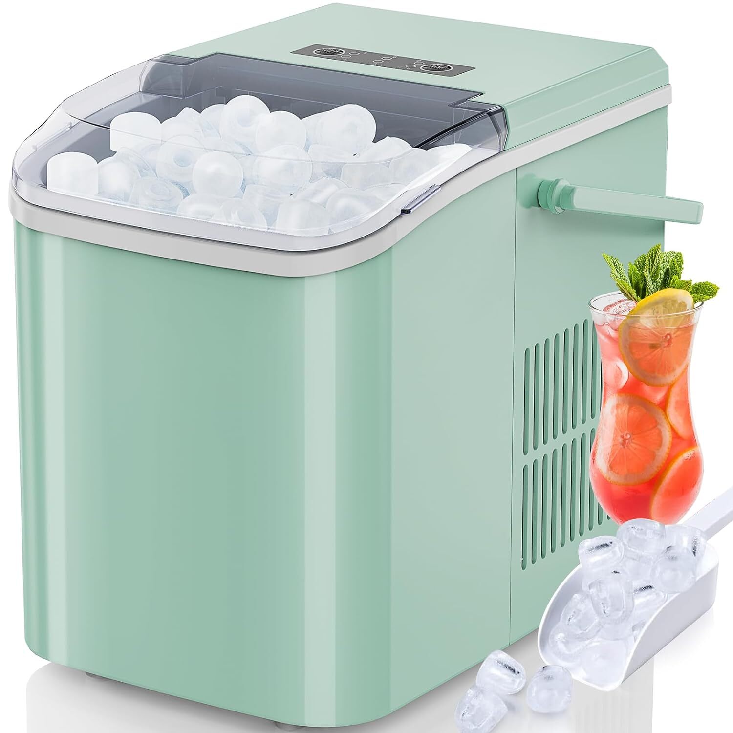 Portable Ice Machine Countertop Bullet Ice Maker with Ice Scoop 26lbs/24hrs gallery