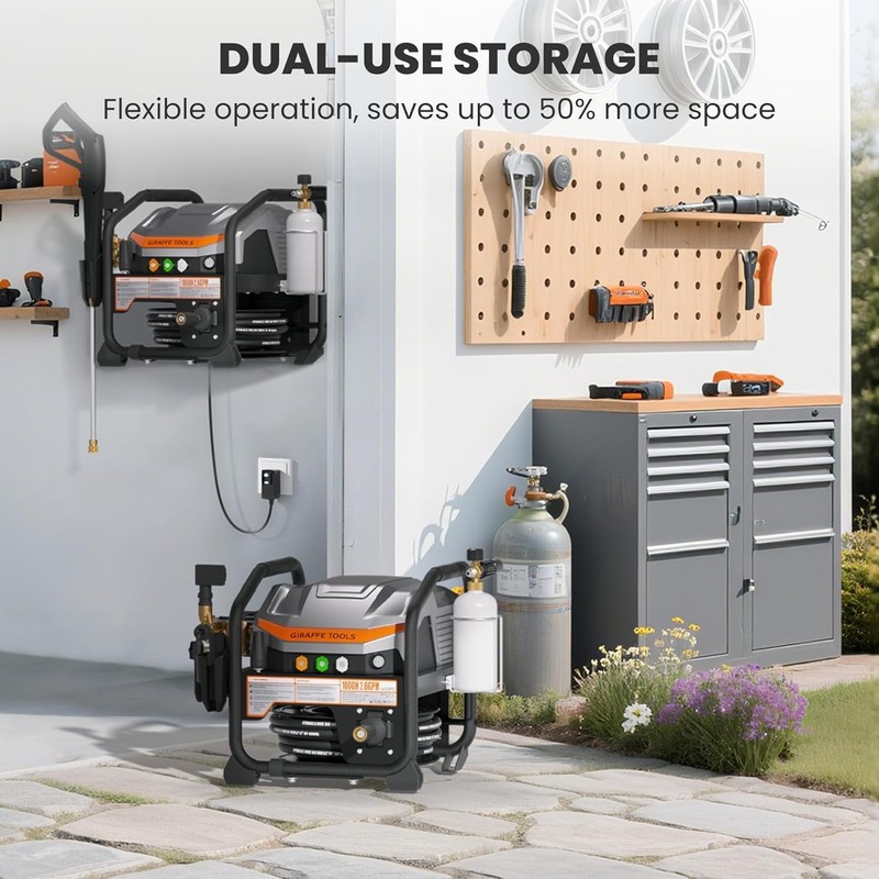 Giraffe Tools Retractable Pressure Washer Ultra Flow Max 2.6GPM Brushless Motor gallery