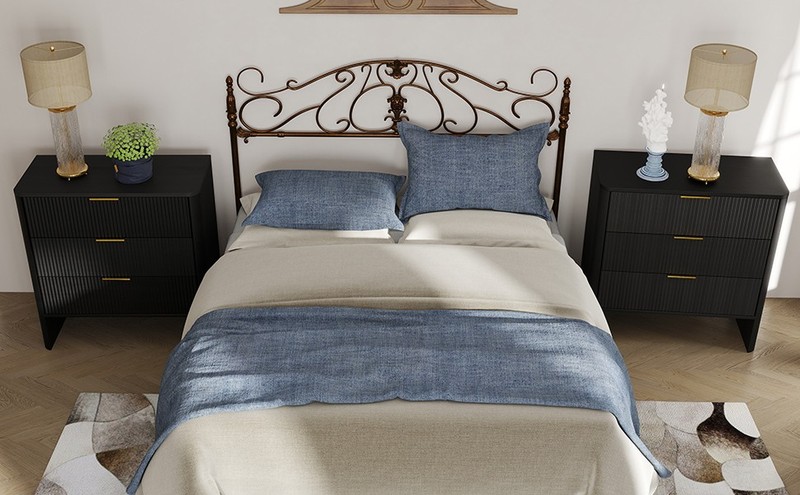 Modern Wavy Pattern Drawer Cabinet For Bedroom Storage CDYU gallery
