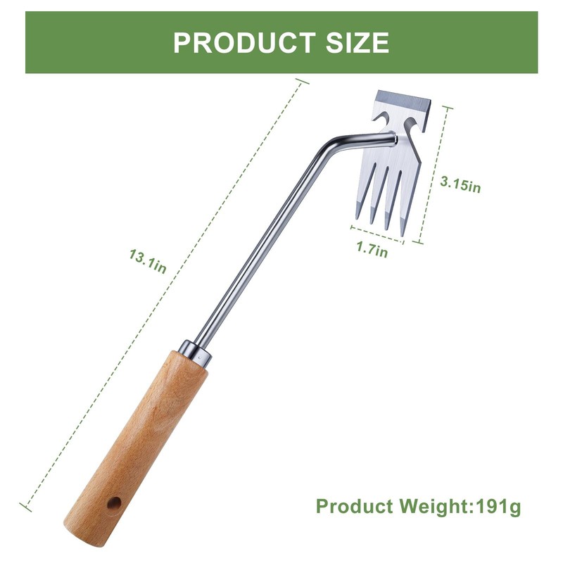 Orelex Weed Puller Tool, Pulling Weeding Garden Silver gallery