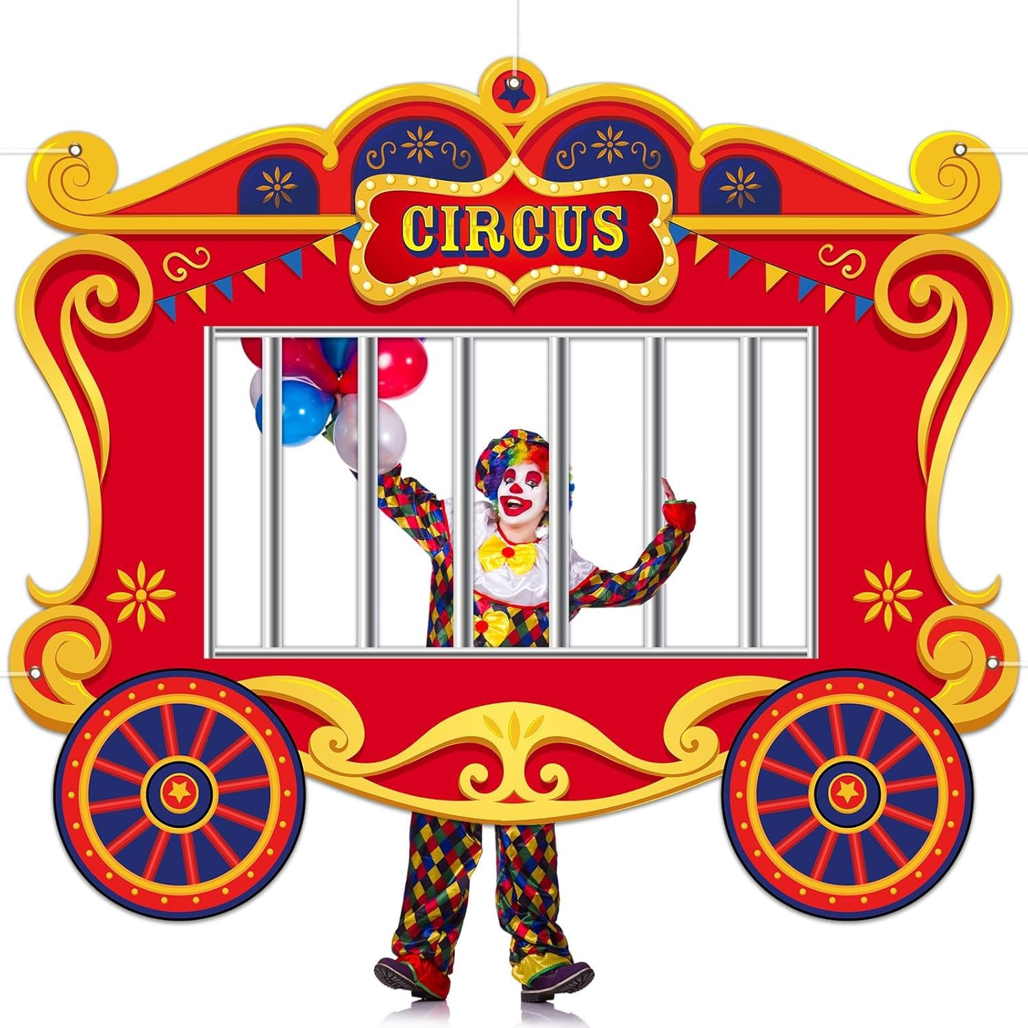 Circus Party Decorations Carnival Cage Shaped Photo Backdrop Circus Photo Boo... gallery