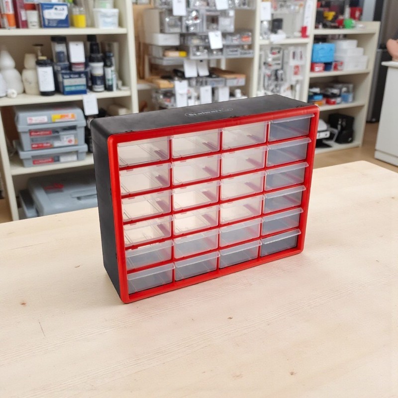 Multi-Purpose Storage Cabinet Small Part Organizer 24-Compartment Wall Mountable gallery