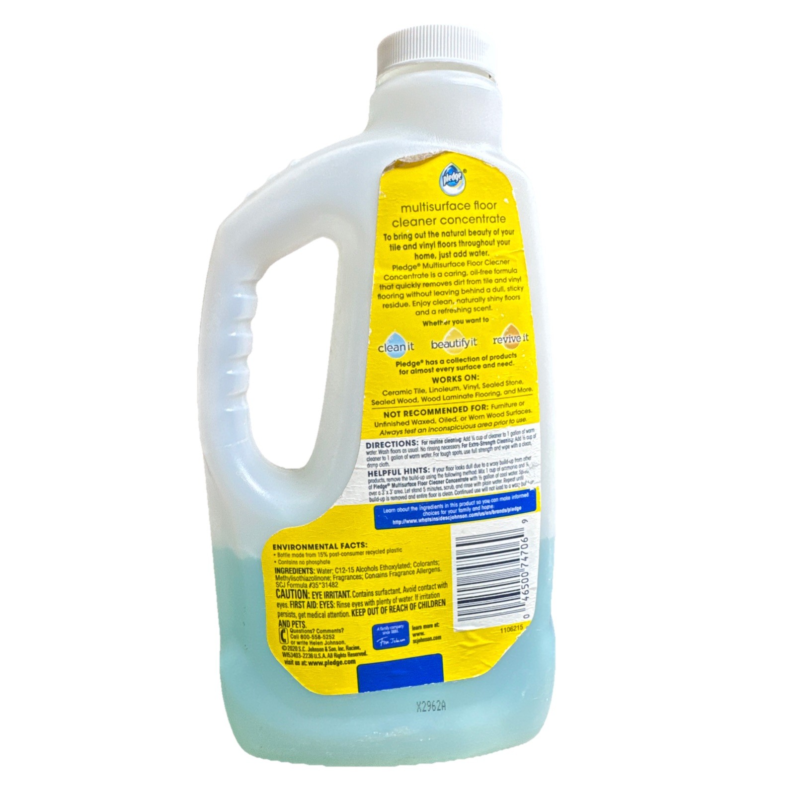 Pledge Floor Care Concentrate Multi-Surface Cleaner 32 oz Rainshower 1/2 Full gallery